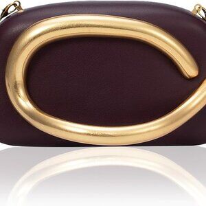 PU Leather Women's Evening Handbags Chocolates Clutch Purse Easy Match with Chai